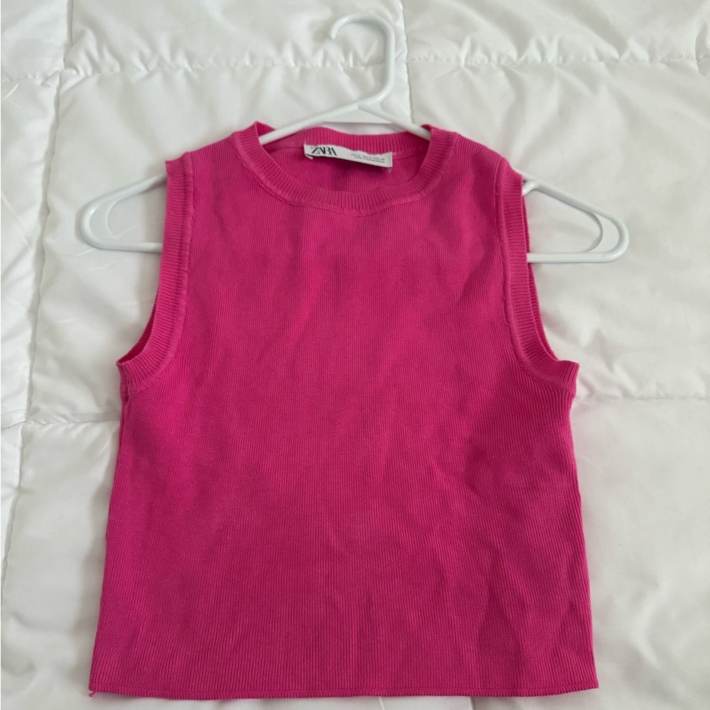 Zara women’s crop ribbed top